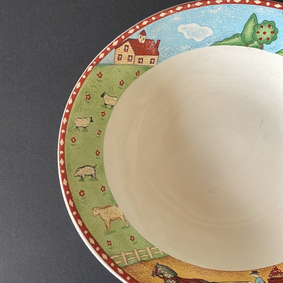 Sango Green Acres 4873-20 Oval Soup Bowl 7 7/8” Vintage Replacement China - Picture 3 of 6